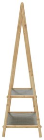bambusz ruhaállvány polcokkal 96 x 45,5 x 150,5 cm