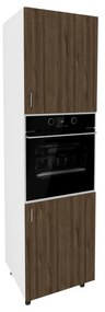 Benita Magas konyhaszekrény Bronz Tölgy-Fehér 60x57x210 cm N