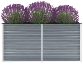 vidaXL szürke horganyzott acél kerti magaságyás 160 x 40 x 77 cm