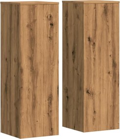 vidaXL 2 db kézműves tölgy szerelt fa növénytartó állvány 30x30x100 cm