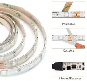 Aigostar - LED RGB Dimmelhető szalag 3m LED/24W/12/230V IP65 + távirányító