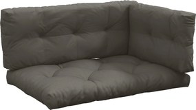 Outsunny 3 Fős Palettás Párna 120cm x 80cm x 12cm Padló Párna UV Védelemmel Kertbe, Erkélyre Sötétszürke | Aosom