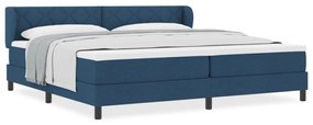 Boxspring Ágy Matrac Kék 200x200 cm Szövet