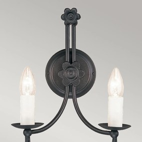 Elstead Lighting BELFRY BY2-BLACK Fali lámpa 2x60W/E14