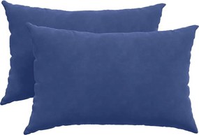 vidaXL Kanapé párnák 2 pcs Rendőrségi kék 60 x 40 cm Bársonyos szövet