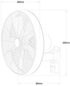 Lucci Air 213128EU - Fali ventilátor BREEZE 55W/230V fehér + távirányító