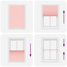 pliszírozott redőny rózsaszín 100x100 cm szövetszélesség 99,4cm