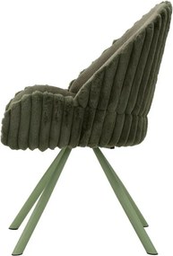 Zöld kárpitozott karfás étkezőfotel szett 2 db-os Stockholm – Mauro Ferretti