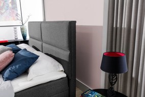 Franciaágy Boxspring 160 cm Amebra (világosszürke) (matracokkal és tárolóval). 1025389