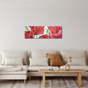 Kép - Pipacsvirágok (órával) (90x30 cm)
