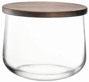 LSA International City tál diófa fedővel, 22cm átmérőjű, áttetsző, LSA, kézzel készített