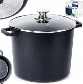 Gránit fazék magas üveg fedővel pároláshoz 7,6L