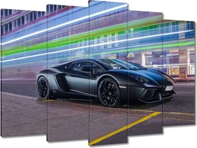 Vászonkép 70x50 Gyors autó száguld az éjszakában