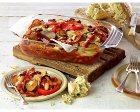 Pyrex üveg sütőedény készlet 3 db, 1,4 l + 3 l + 4l