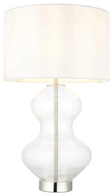 Endon 102676 - Dimmelhető asztali lámpa KELDA 1xE27/10W/230V fehér/matt króm