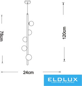 ELDLUX A95 Többágú Függesztett Lámpa IP20