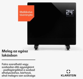 Klarstein Bornholm Single, konvektor, 1000 W, termosztát, időzítő, fekete