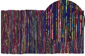 Sötét színes pamutszőnyeg 80 x 150 cm BARTIN Beliani