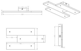 Trio - LED mennyezeti lámpa DENVER 3xLED/10W/230V