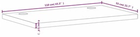 tömör bükkfa íróasztallap 110 x 55 x 4 cm