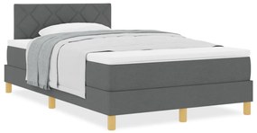 Box Spring Ágy Matraccal Sötét Szürke 120x200 cm Szövet