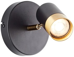 Brilliant - LED fali spotlámpa VIGOLO 1xGU10/5W/230V fekete/arany