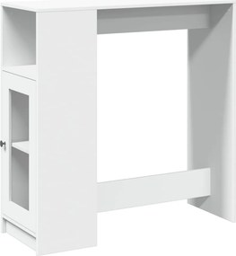 vidaXL fehér szerelt fa tárolórekeszes bárasztal 101 x 40 x 103,5 cm