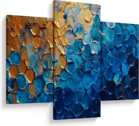 Kép - Kék-arany festmény (90x60 cm)