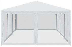 fehér HDPE rendezvénysátor 10 hálós oldalfallal 6 x 4 m