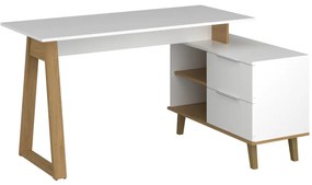 Komód Nickole 2S/46 (fehér + kőtölgy). 1053082