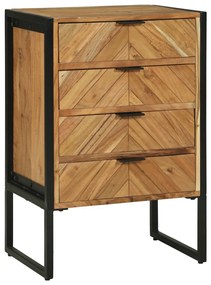 Highboard 50x35x75 cm Tömör fa Akác