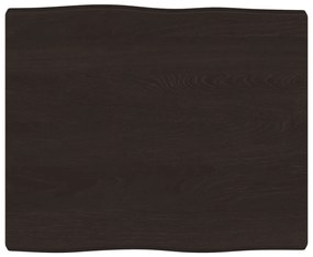 sötétbarna kezelt tömör asztallap 60x50x(2-4) cm