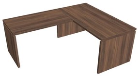 Verno ergonomikus asztal 160 x 200 cm, bal, dió