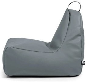 Sötétkék bőrutánzat babzsákfotel Chill XL – So Soft?