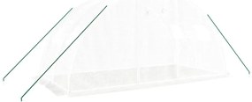 fehér acélvázas melegház 8 m² 4 x 2 x 2 m