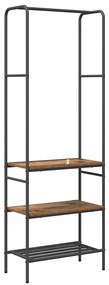 Ruhatartó polcokkal polcokkal Régi fa 60 x 30 x 171 cm Faanyag