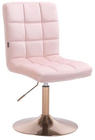 HR7009N Rózsaszín modern velúr szék arany lábbal