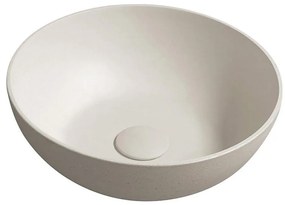 Sapho - FORMIGO pulton elhelyezhető mosdó, Ø 39 cm, beton/homokszínű