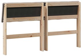 Kárpitozott fejtámla Tópszínű 140 cm Tömör fenyőfa