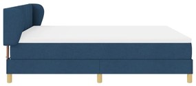 Boxspring Ágy Mattal - Kék, 180x200 cm, Szövet