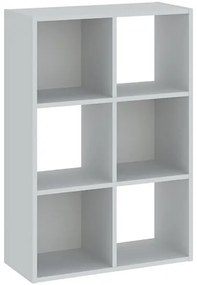 Könyvespolc 6 Rekeszes Fehér Színben CATCHY 61 cm