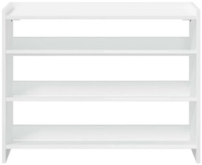 fehér szerelt fa cipőtároló szekrény 80x25x62 cm