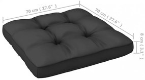 2 db tömör fenyőfa kerti lábtartó párnákkal