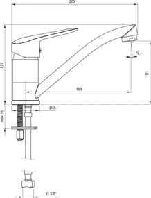 Deante BMO_N26M - BORO mosdócsaptelep 12,7 cm fekete