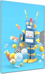 Vászonkép 70x100 Kék robot