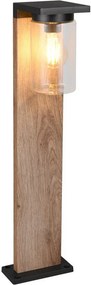 TRIO 511660135 ARDILA Modern Kültéri Állólámpa Sötét Fa, Világos Fa E27 IP44