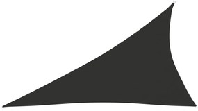 antracitszürke háromszögű oxford-szövet napvitorla 4x5x6,4 m