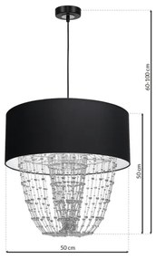 Csillár zsinóron ALMERIA 1xE27/60W/230V