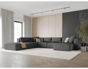 Sötétszürke sarokkanapé (bal oldali-"U" alakú) Esther – Milo Casa