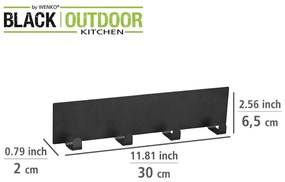 Black Outdoor Kitchen Ima fekete mágnesrúd konyhai eszközökhöz - Wenko